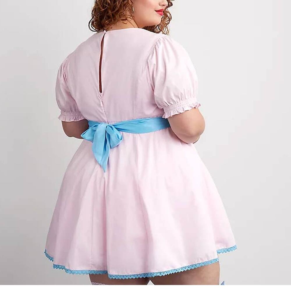(NO Belt) Torrid 2 18/20 Classic Doll Pink Pin Up Dolly Rockabilly Cosplay Dress - Picture 2 of 3